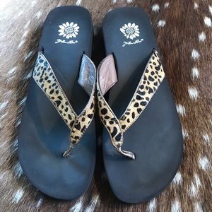 Yellow box flip flops